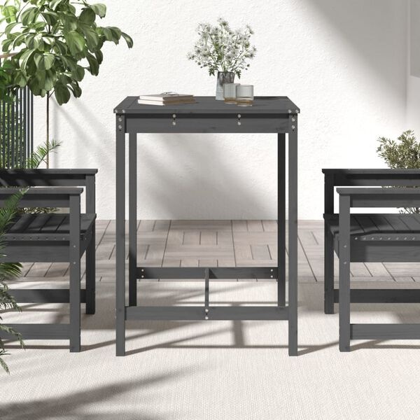 Vidaxl Gartentisch aus Kiefernholz, Grau, 82,5x82,5x110 cm - jetzt bis zu 34% sparen