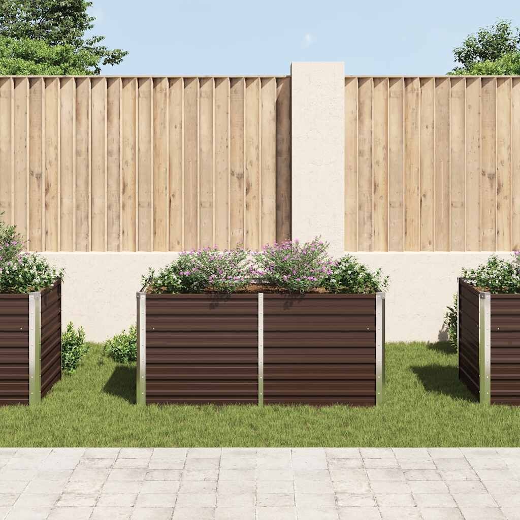 Vidaxl Hochbeet verzinkter Stahl 160x80x77cm Braun - Outlet bis zu 55% reduziert