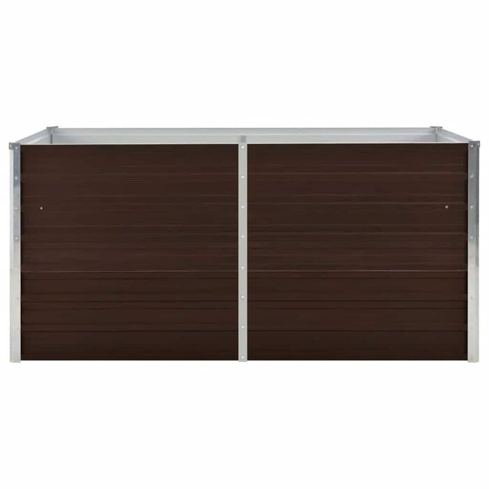 Vidaxl Hochbeet verzinkter Stahl 160x80x77cm Braun - Outlet bis zu 55% reduziert