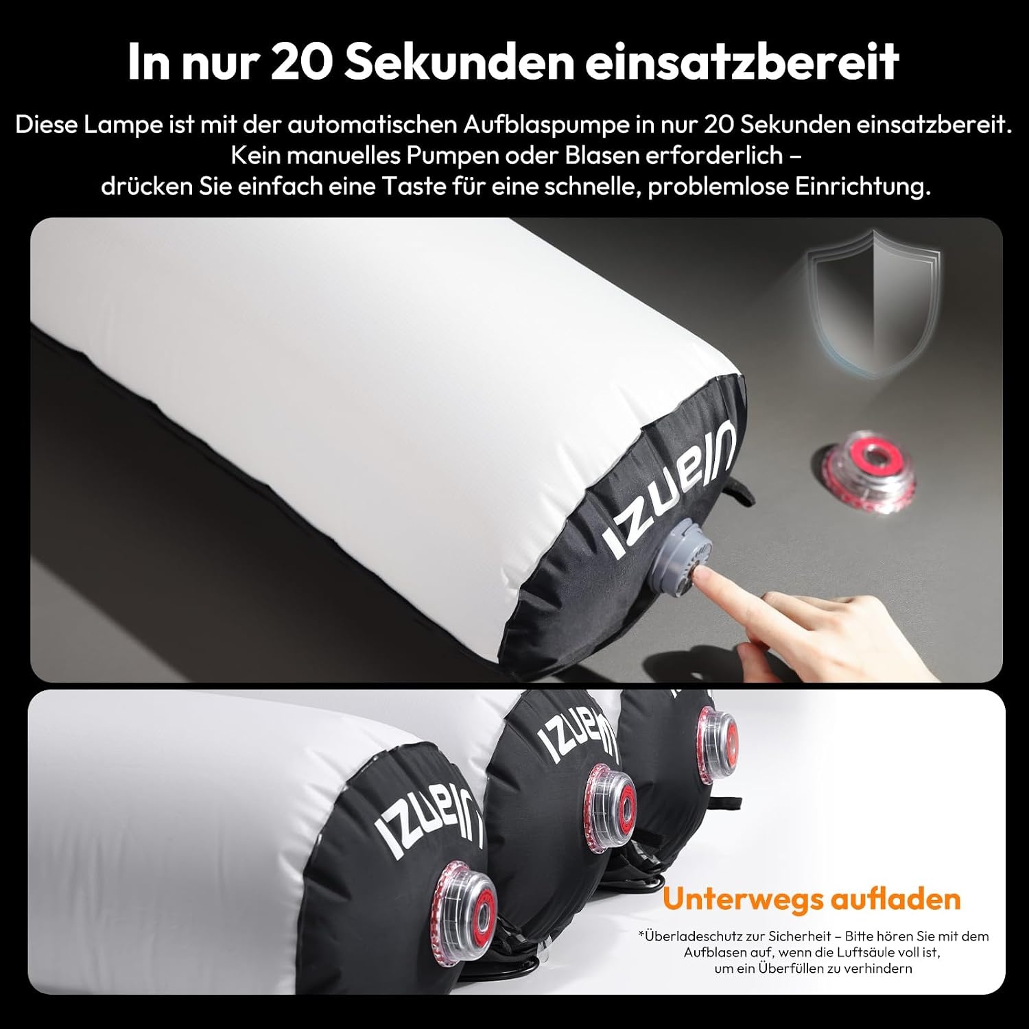 Aufblasbare LED-Fotoleuchte AL60 Bi-Color - bis zu 34% Rabatt