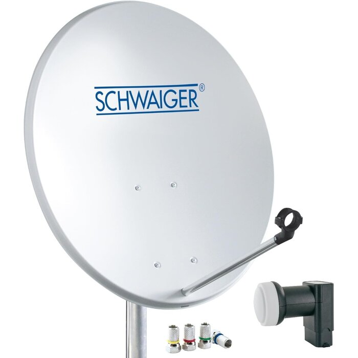 Satelliten-Komplettset mit Twin LNB & 55cm Stahl-Schüssel - bis zu 33% reduziert