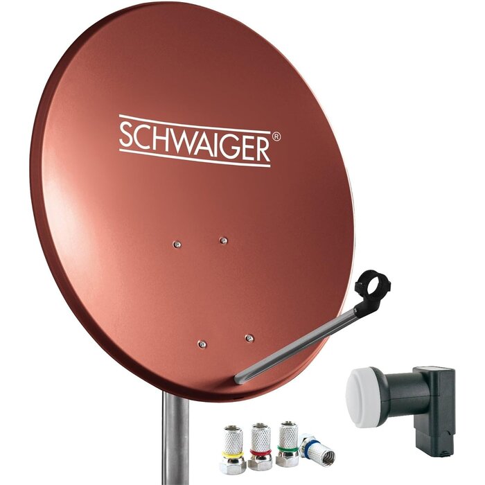 Satelliten-Komplettset mit Twin LNB & 55cm Stahl-Schüssel - bis zu 33% reduziert