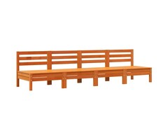 Vidaxl 4er-Set Gartenbank Massivholz Kiefer - Waschbraun - bis zu 47% sparen