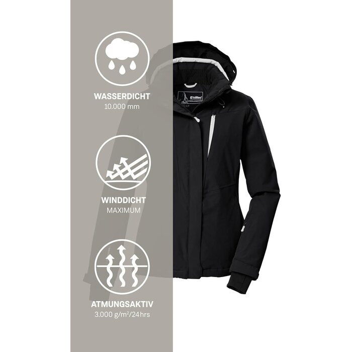 Killtec Damen Skijacke in Violett - Funktionsjacke mit Schneefang, bis zu 35% reduziert