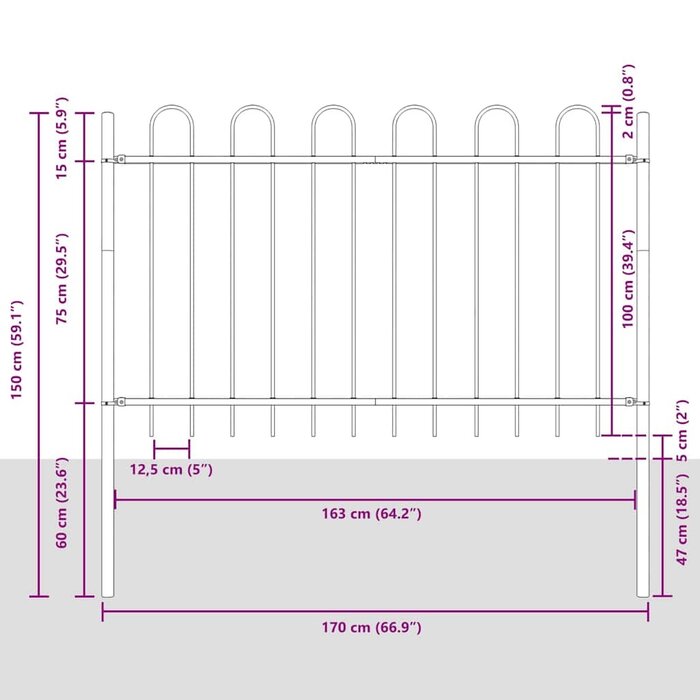 Vidaxl Gartenzaun Industrie-Design 170x150cm Stahl - jetzt bis zu 54% Rabatt