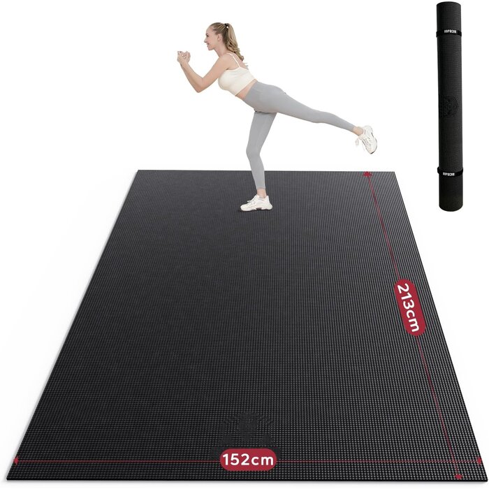 Extra große Yogamatte, rutschfest, 8 mm, bis zu 34% Rabatt