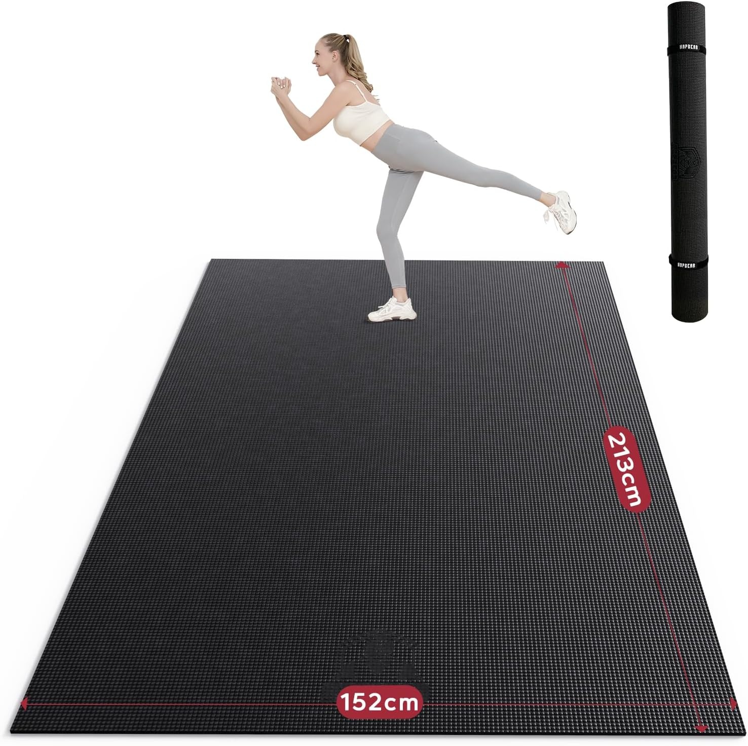 Extra große Yogamatte, rutschfest, 8 mm, bis zu 34% Rabatt