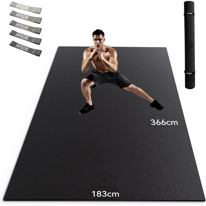 Extra große Yogamatte, rutschfest, 8 mm, bis zu 34% Rabatt