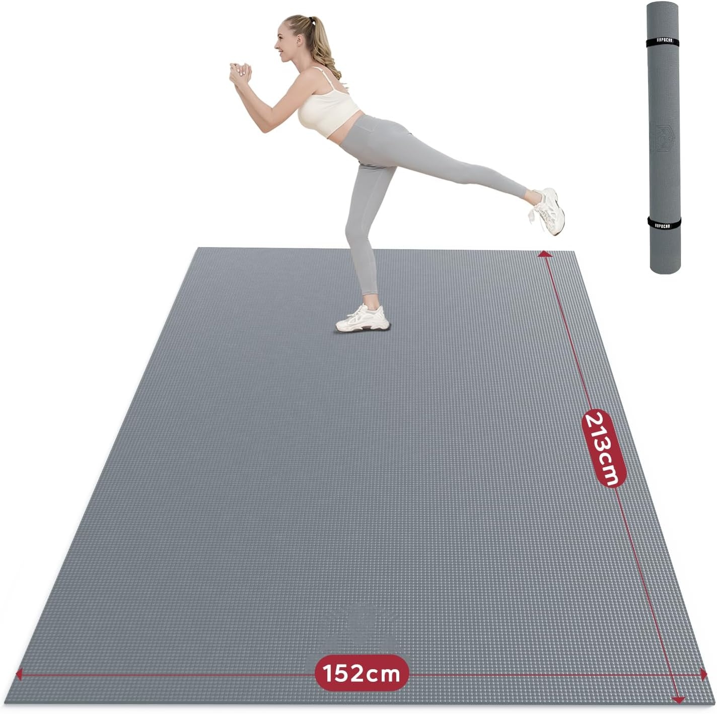 Extra große Yogamatte, rutschfest, 8 mm, bis zu 34% Rabatt