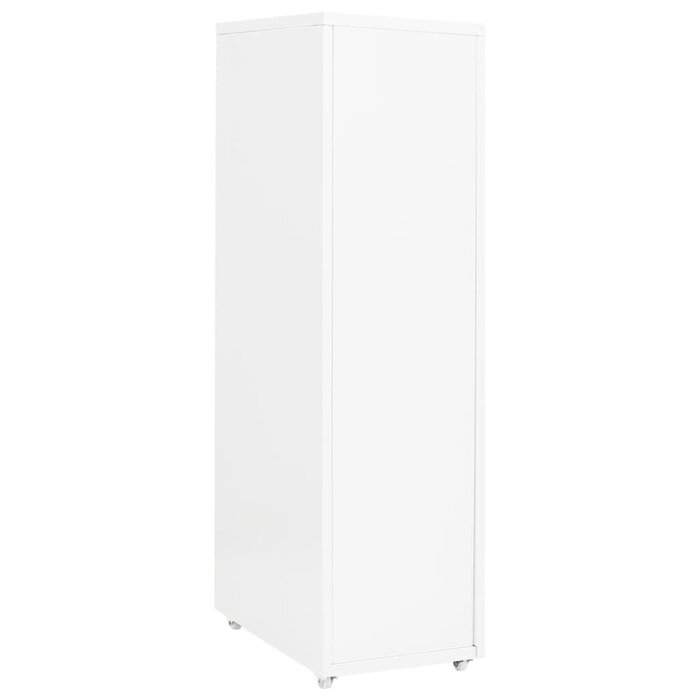 Vidaxl Rollcontainer mit 8 Schubladen, Metall, Weiß, 28x41x109cm - bis zu 51% Rabatt