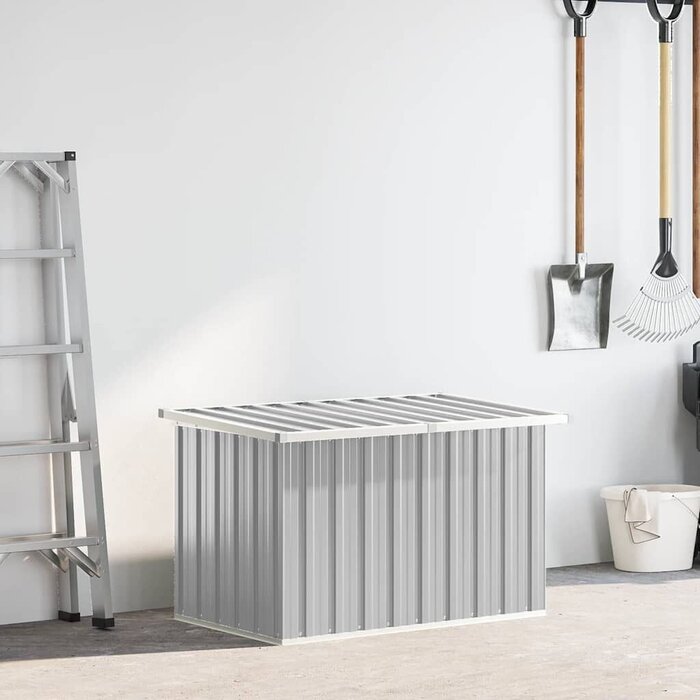 Vidaxl Gartenbox aus verzinktem Stahl 109x67x65cm - Grau - Outlet bis zu 32% reduziert