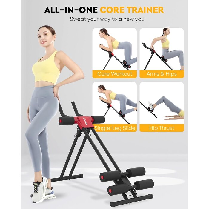 Bauchmuskeltrainer klappbar, bis 120 kg belastbar - bis zu 34% Rabatt
