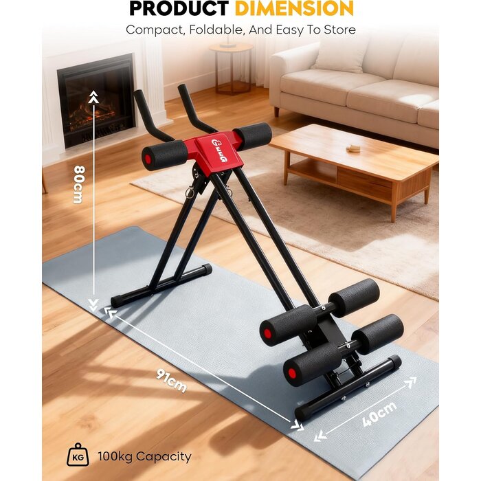 Bauchmuskeltrainer klappbar, bis 120 kg belastbar - bis zu 34% Rabatt