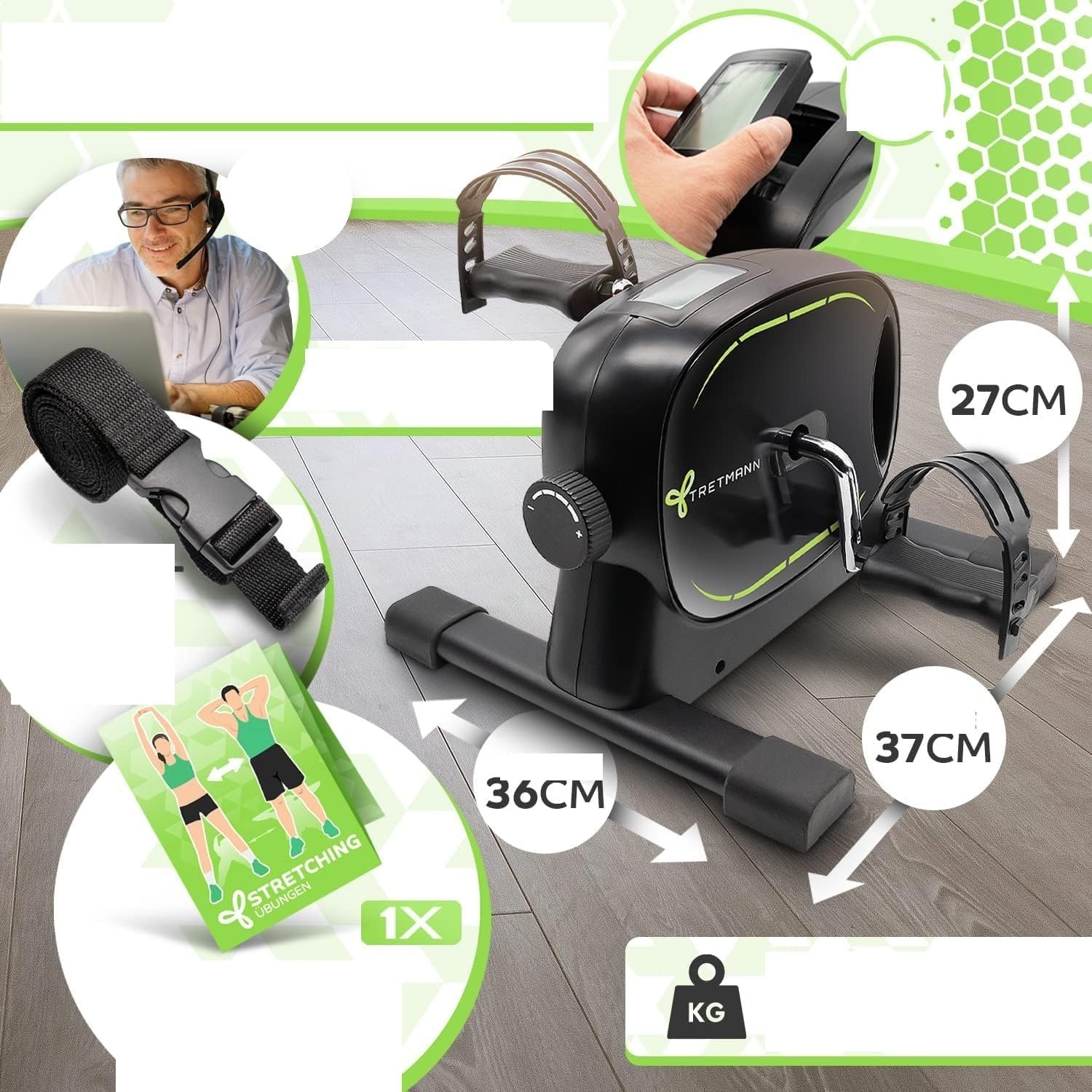 Amazon Mini-Heimtrainer für Arme & Beine - Einstellbarer Widerstand - bis zu 34% Rabatt