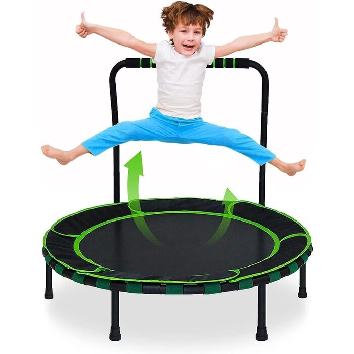 Kindertrampolin Ø 91 cm mit Sicherheitsnetz & Haltegriff - bis zu 33% sparen