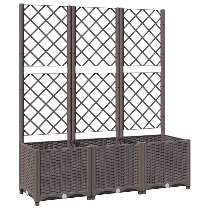 Vidaxl Pflanzkasten mit Rankgitter 120x40x136cm Braun - bis zu 29% Rabatt