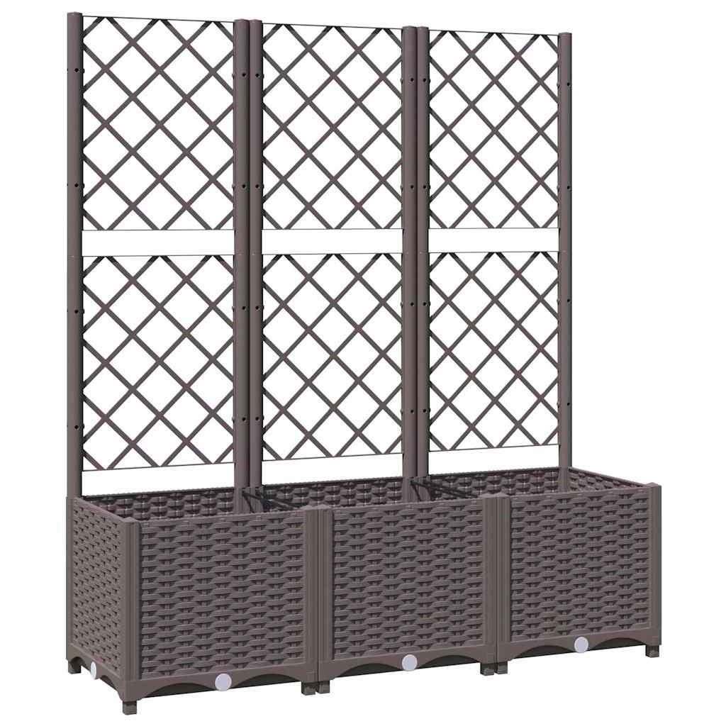 Vidaxl Pflanzkasten mit Rankgitter 120x40x136cm Braun - bis zu 29% Rabatt