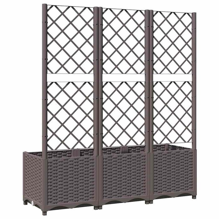 Vidaxl Pflanzkasten mit Rankgitter 120x40x136cm Braun - bis zu 29% Rabatt