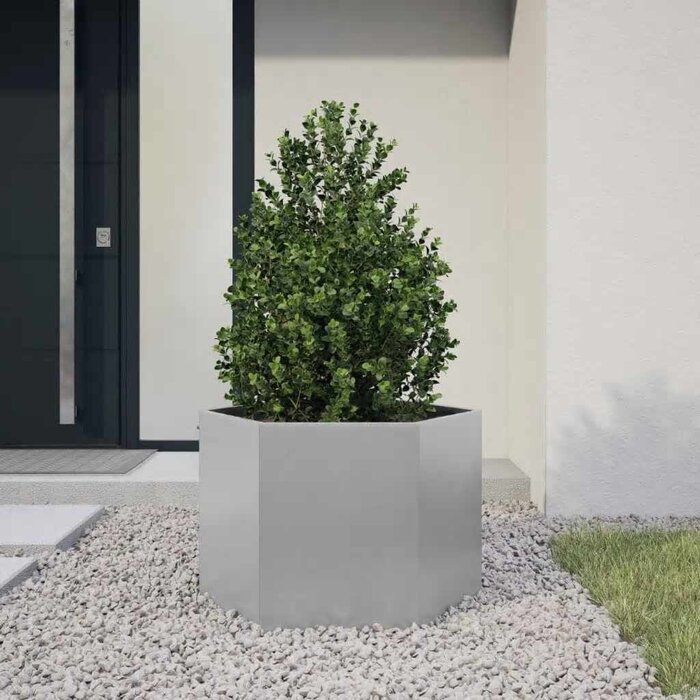 Vidaxl Sechseckiges Hochbeet aus verzinktem Stahl, 69 x 60 x 45 cm - bis zu 46% Rabatt