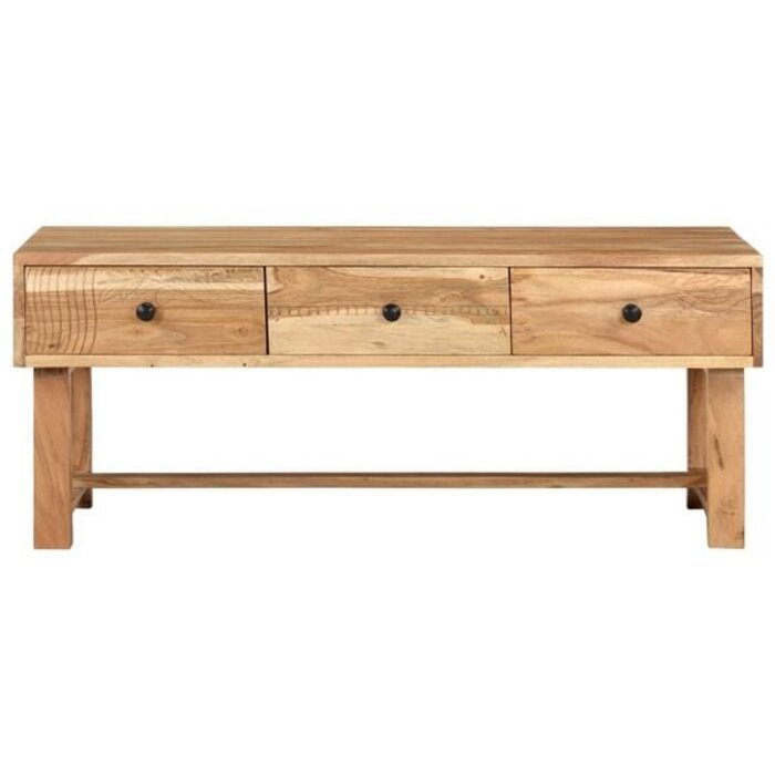 Vidaxl Massiver Akazienholz Couchtisch - Zeitloses Design - bis zu 60% sparen
