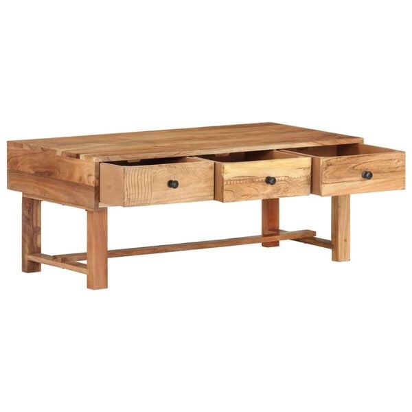 Vidaxl Massiver Akazienholz Couchtisch - Zeitloses Design - bis zu 60% sparen