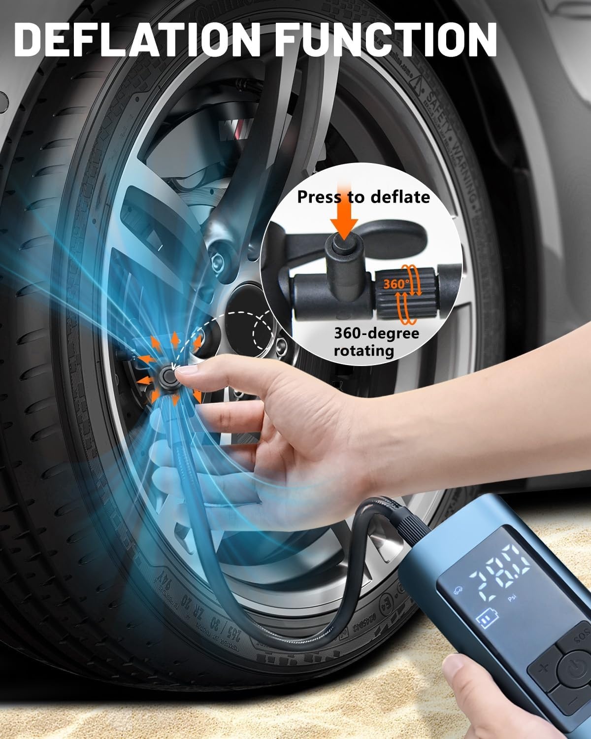 Mini Luftkompressor mit Powerbank: Tragbar & Kabellos - bis zu 28% Rabatt