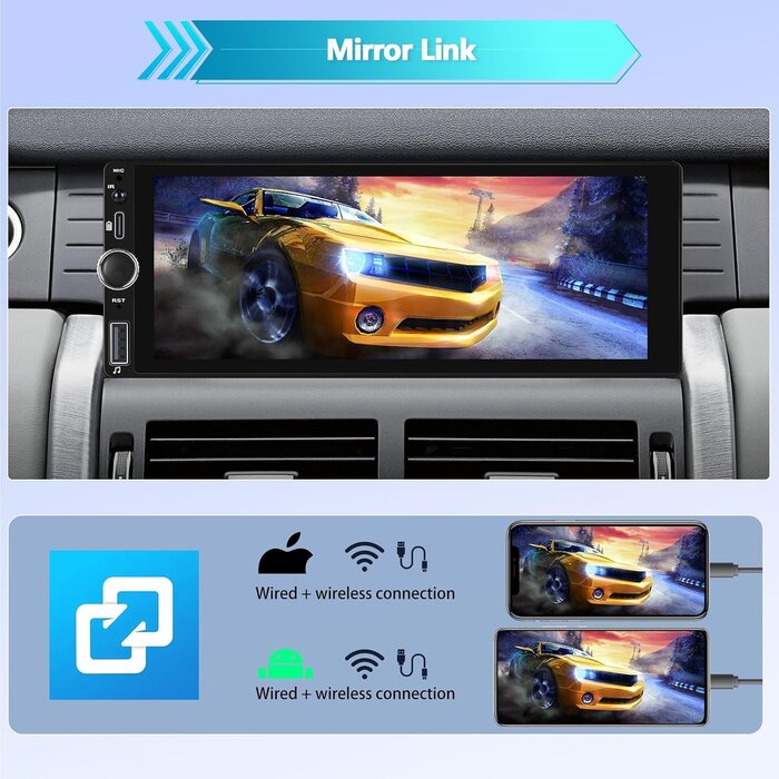 1-DIN Autoradio mit 6,86" Display & Android 13 - bis zu 81% Rabatt