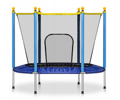 Viking Choice Kindertrampolin Ø 140 cm mit Sicherheitsnetz - Blau/Gelb - Bis zu 35% Rabatt