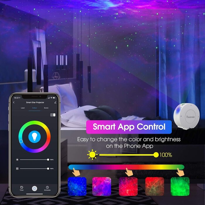 Smart LED Sternenhimmel Projektor mit App & Sprachsteuerung - bis zu 69% Rabatt