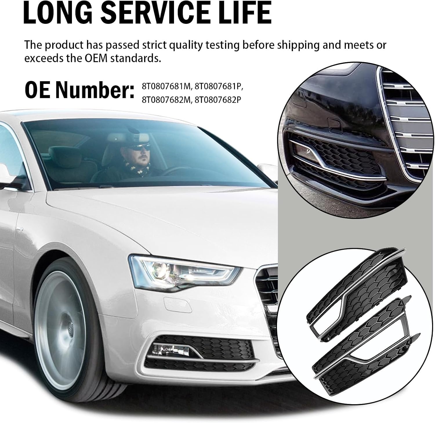 Nebelscheinwerfer-Gitter für Audi A5 S-Line/S5 (13-17) - bis zu 56% sparen