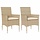 2er Set Gartenstühle mit Kissen Beige - Jetzt bis zu 54% sparen!