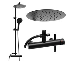 Viking Choice Schwarzes Regendusche-System mit Thermostat - bis zu 48% Rabatt