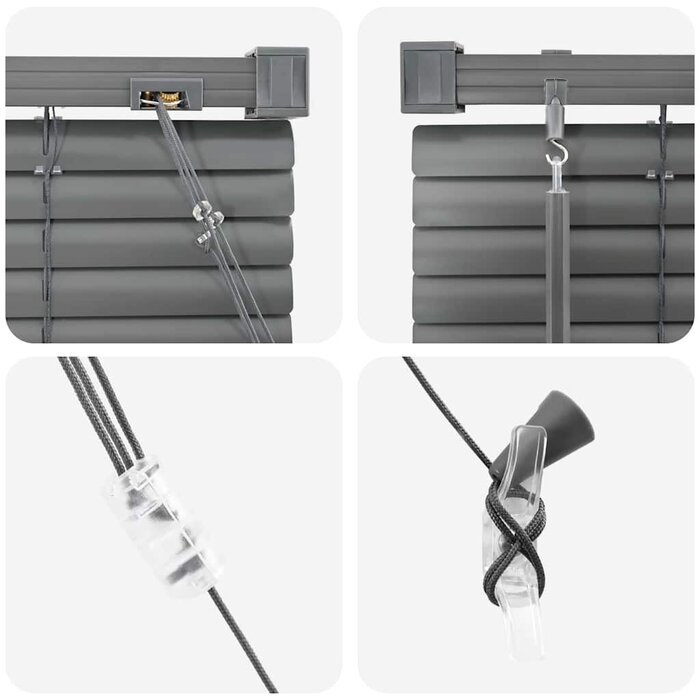 Vidaxl Dunkelgraue Aluminium-Jalousie 150 x 220 cm - bis zu 44% Rabatt