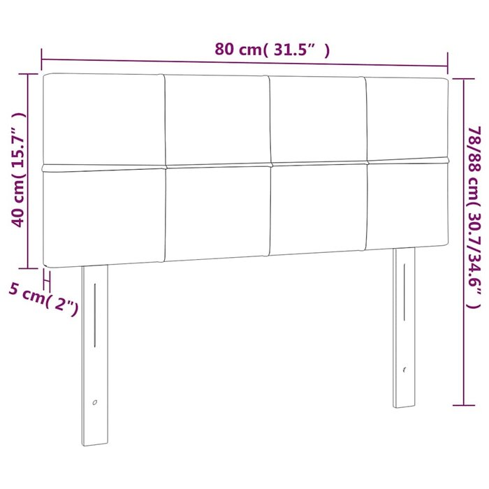 Vidaxl Stilvolles Bettkopfteil 80 cm, Creme - Jetzt bis zu 39% günstiger sichern