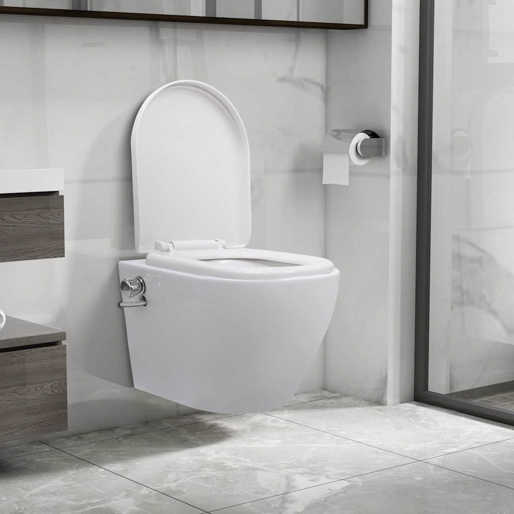 Vidaxl Spülrandloses Wand-WC mit Bidetfunktion - Weiß - bis zu 48% Rabatt