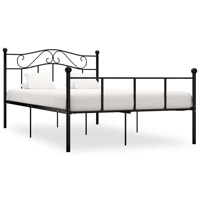 Vidaxl Metallbettgestell 120x200 cm - Schwarz - Klassisch & Robust - bis zu 49% sparen