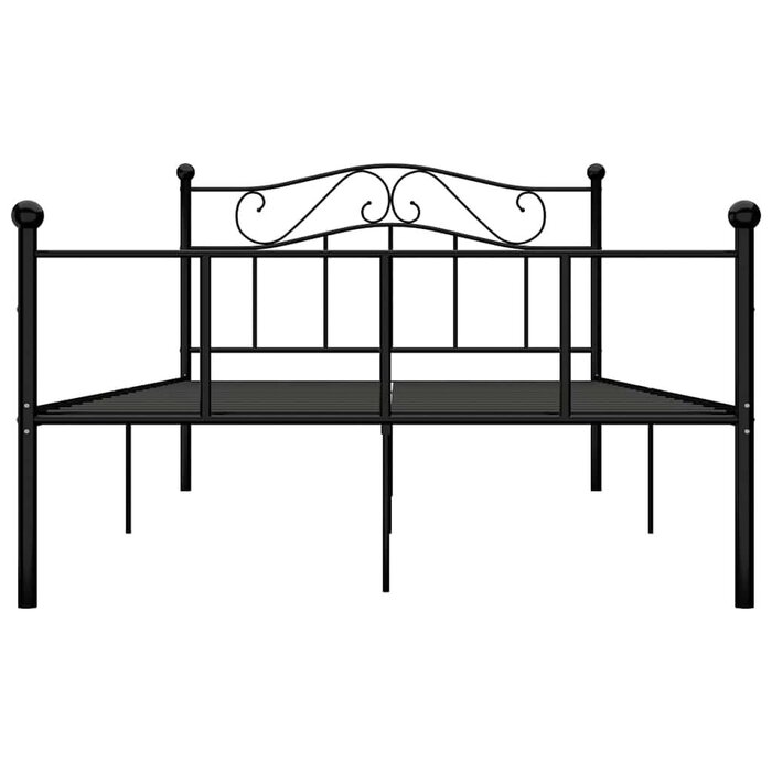 Vidaxl Metallbettgestell 120x200 cm - Schwarz - Klassisch & Robust - bis zu 49% sparen