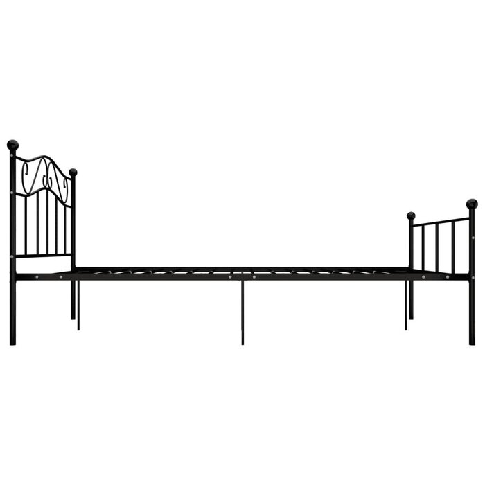Vidaxl Metallbettgestell 120x200 cm - Schwarz - Klassisch & Robust - bis zu 49% sparen