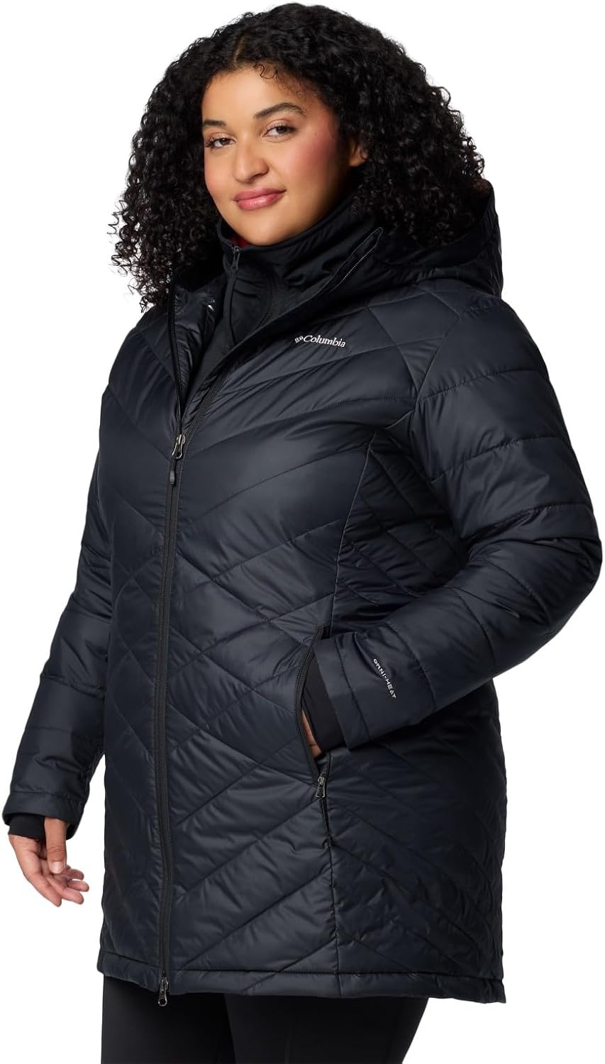 Columbia Eleganter Damen Mantel mit Kapuze - Größe M - bis zu 47% günstiger