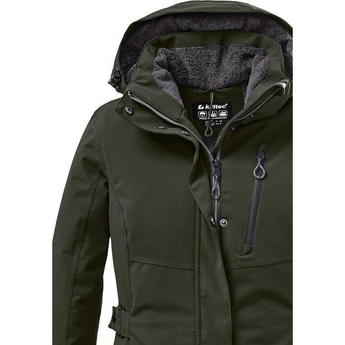 Killtec Wasserdichter Damenparka, knielang, Dunkeloliv - bis zu 47% sparen