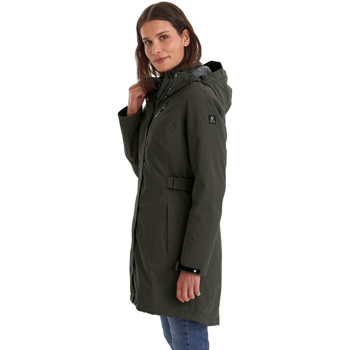 Killtec Wasserdichter Damenparka, knielang, Dunkeloliv - bis zu 47% sparen