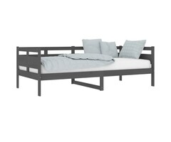 Vidaxl Schlafsofa aus Kiefernholz 90x200 cm - Grau - Outlet bis zu 47% günstiger
