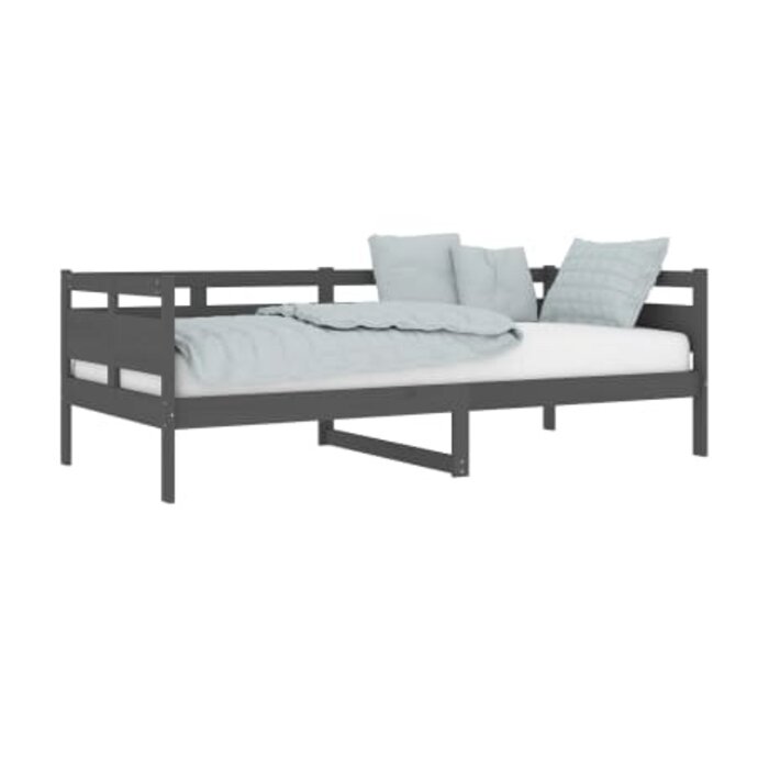 Vidaxl Schlafsofa aus Kiefernholz 90x200 cm - Grau - Outlet bis zu 47% günstiger