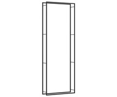 Vidaxl Kaminholzregal 110x28x312 cm Schwarz - Jetzt bis zu 46% Rabatt sichern