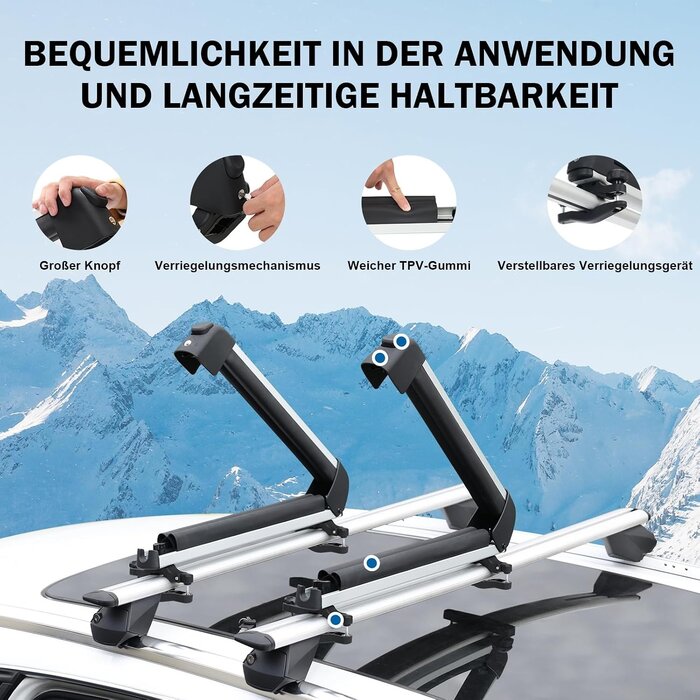 Universeller Ski- und Snowboardträger | 41 cm | Bis zu 45% Rabatt