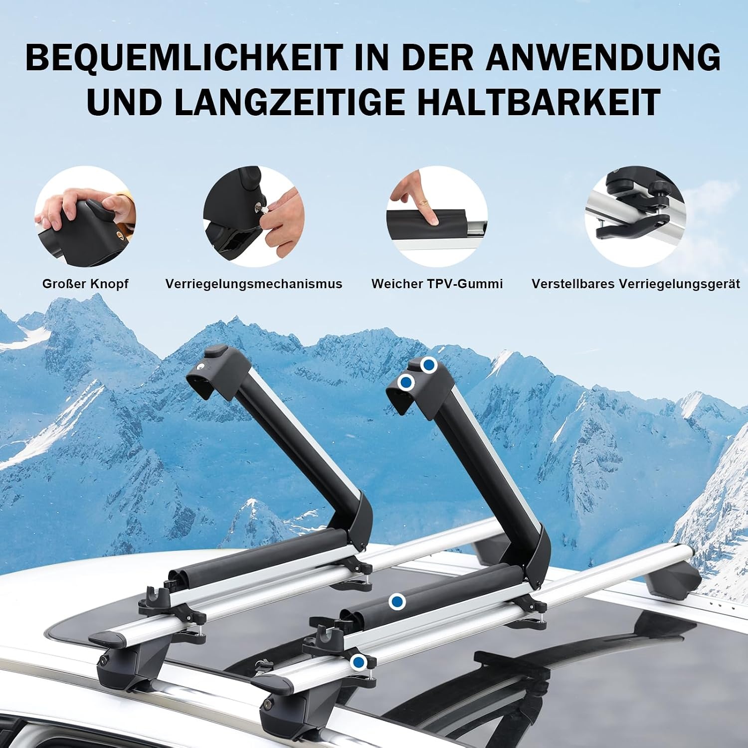 Universeller Ski- und Snowboardträger | 41 cm | Bis zu 45% Rabatt