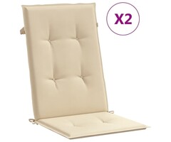 Vidaxl 2er-Set Hochlehner-Auflagen 120x50x3 cm, Beige - Jetzt bis zu 45% sparen