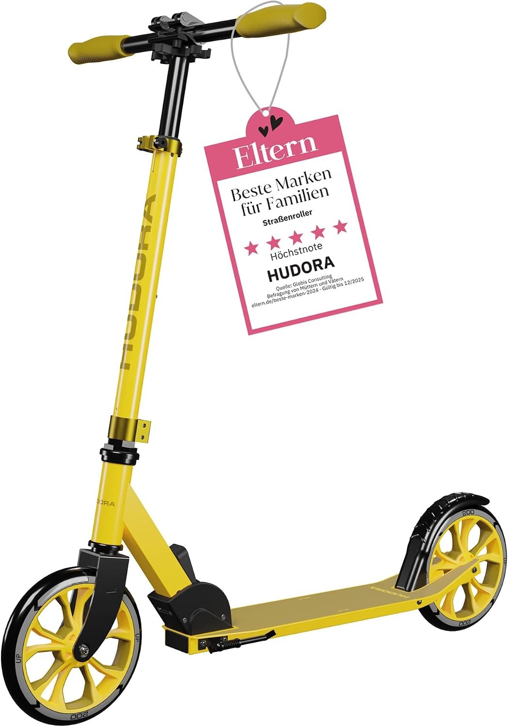 Hudora Klappbarer Aluminium-Scooter - 200 mm Rollen - Höhenverstellbar - bis zu 46% Rabatt
