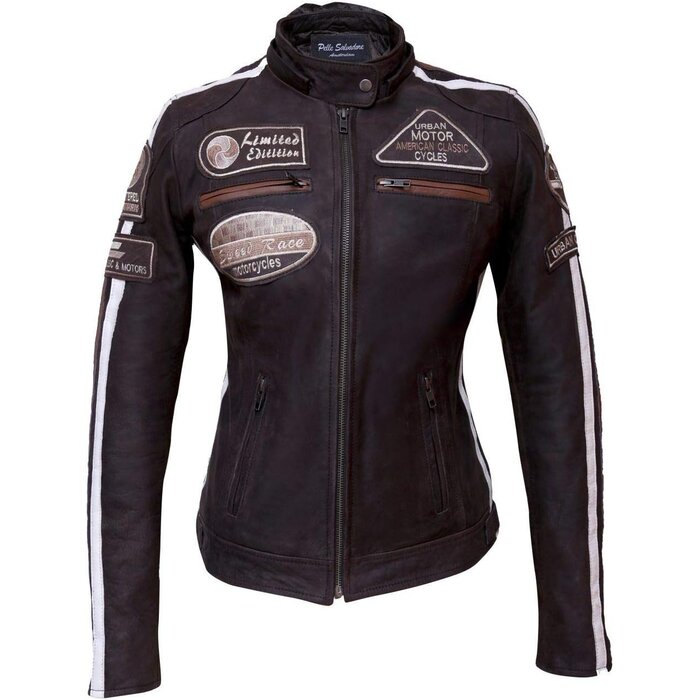 Damen Lederjacke Silvia in Braun - Jetzt bis zu 47% günstiger sichern