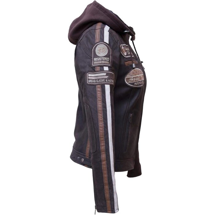 Damen Lederjacke Silvia in Braun - Jetzt bis zu 47% günstiger sichern